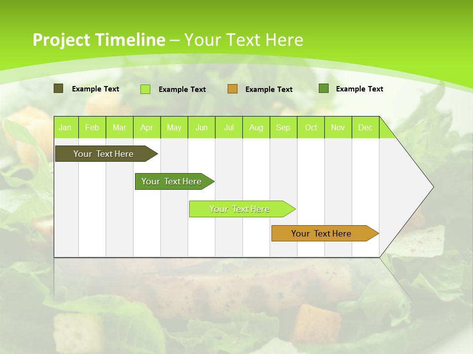 A White Plate Topped With A Salad Covered In Lettuce PowerPoint Template
