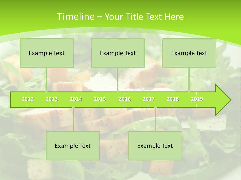 A White Plate Topped With A Salad Covered In Lettuce PowerPoint Template