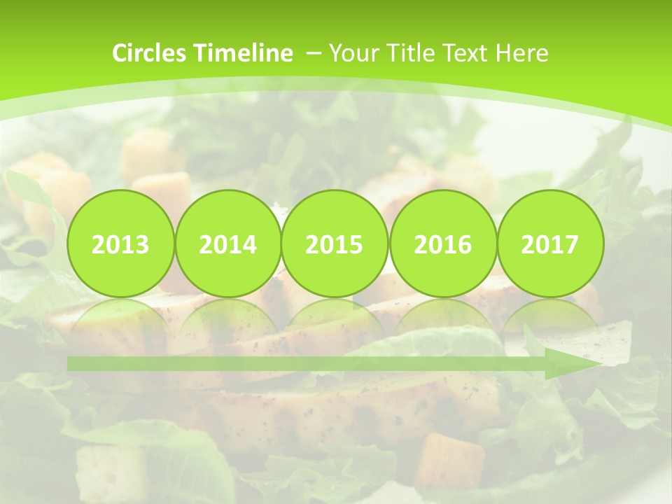 A White Plate Topped With A Salad Covered In Lettuce PowerPoint Template