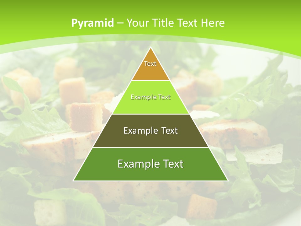 A White Plate Topped With A Salad Covered In Lettuce PowerPoint Template