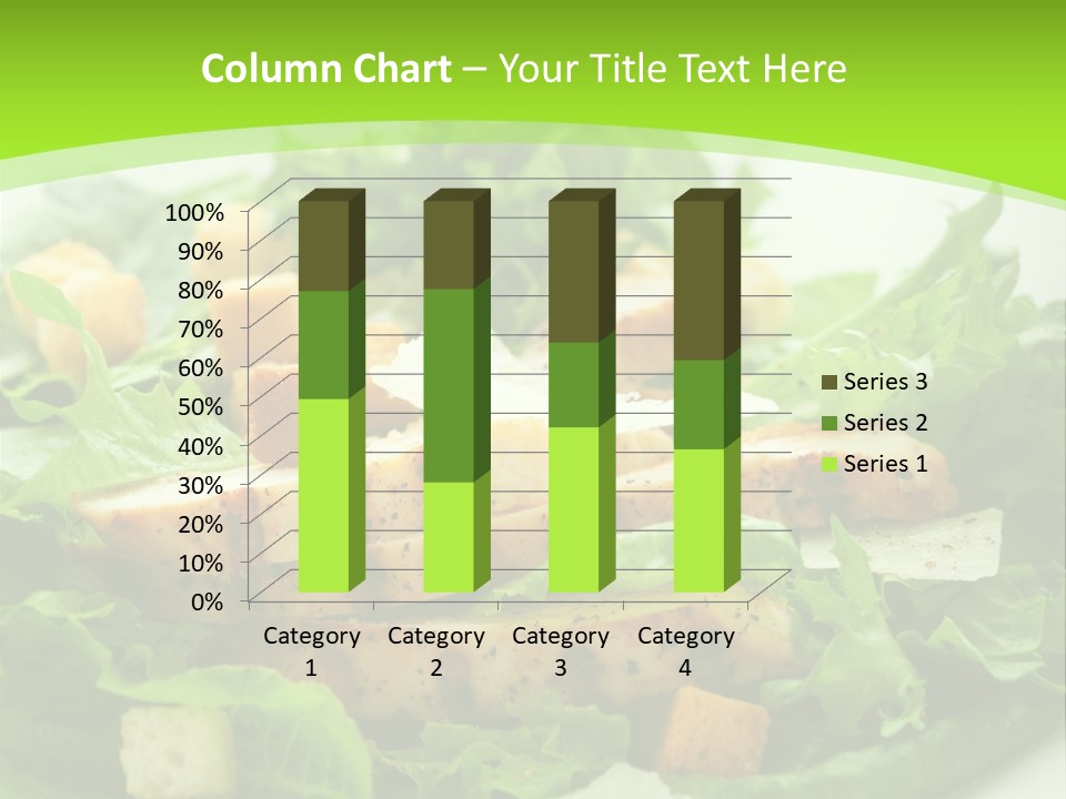 A White Plate Topped With A Salad Covered In Lettuce PowerPoint Template