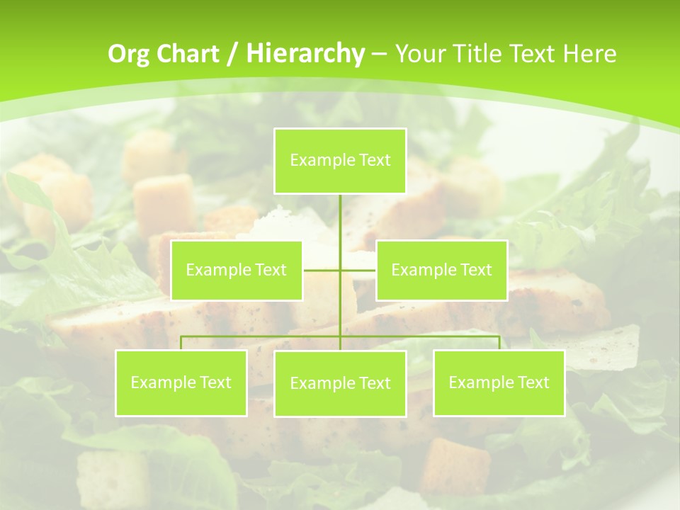 A White Plate Topped With A Salad Covered In Lettuce PowerPoint Template