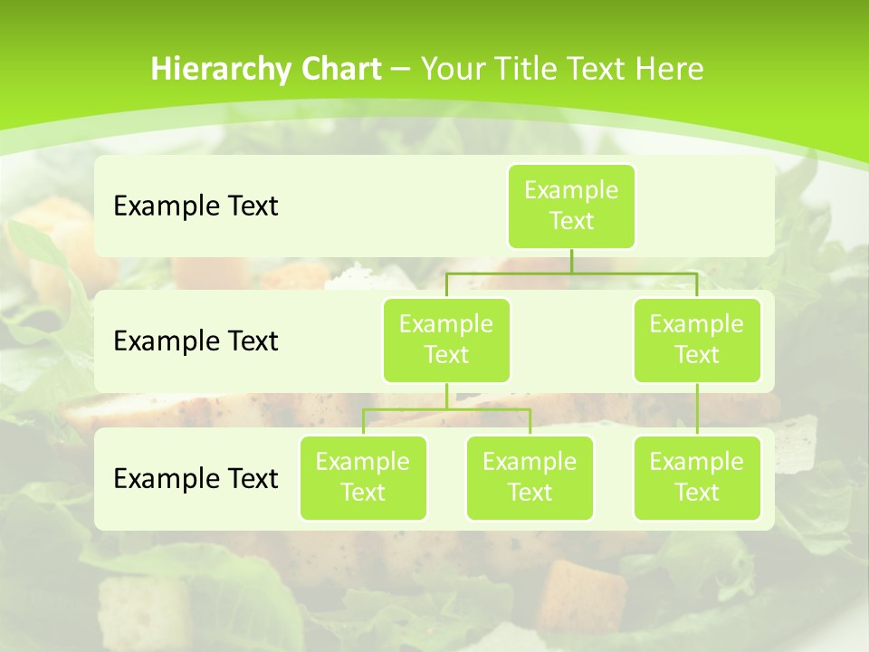 A White Plate Topped With A Salad Covered In Lettuce PowerPoint Template