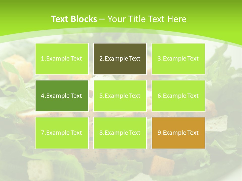A White Plate Topped With A Salad Covered In Lettuce PowerPoint Template