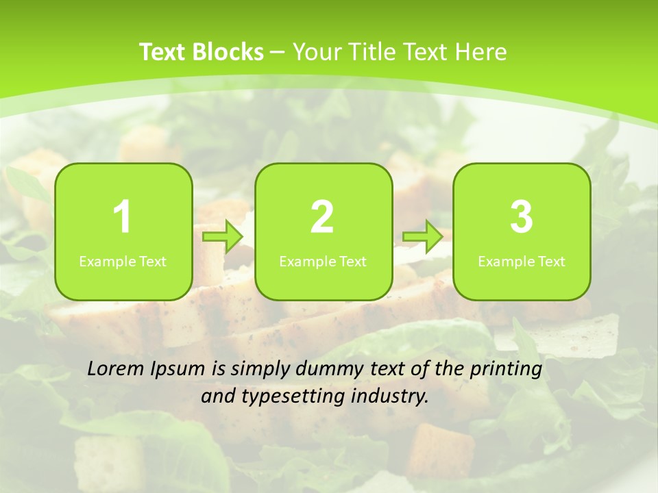 A White Plate Topped With A Salad Covered In Lettuce PowerPoint Template