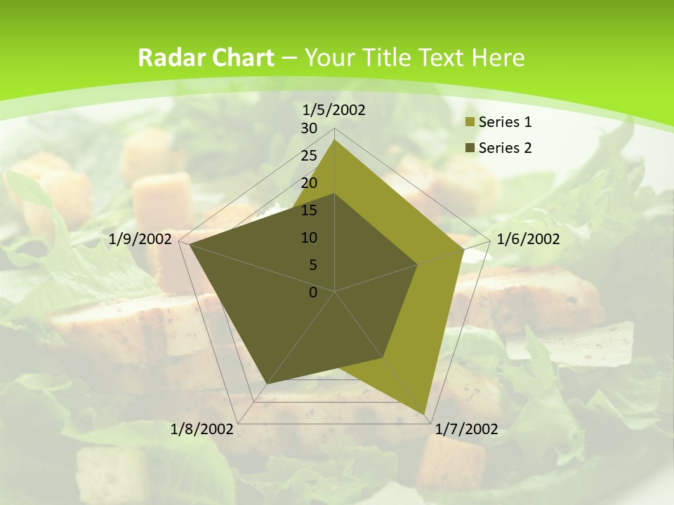 A White Plate Topped With A Salad Covered In Lettuce PowerPoint Template