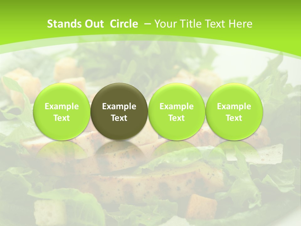 A White Plate Topped With A Salad Covered In Lettuce PowerPoint Template