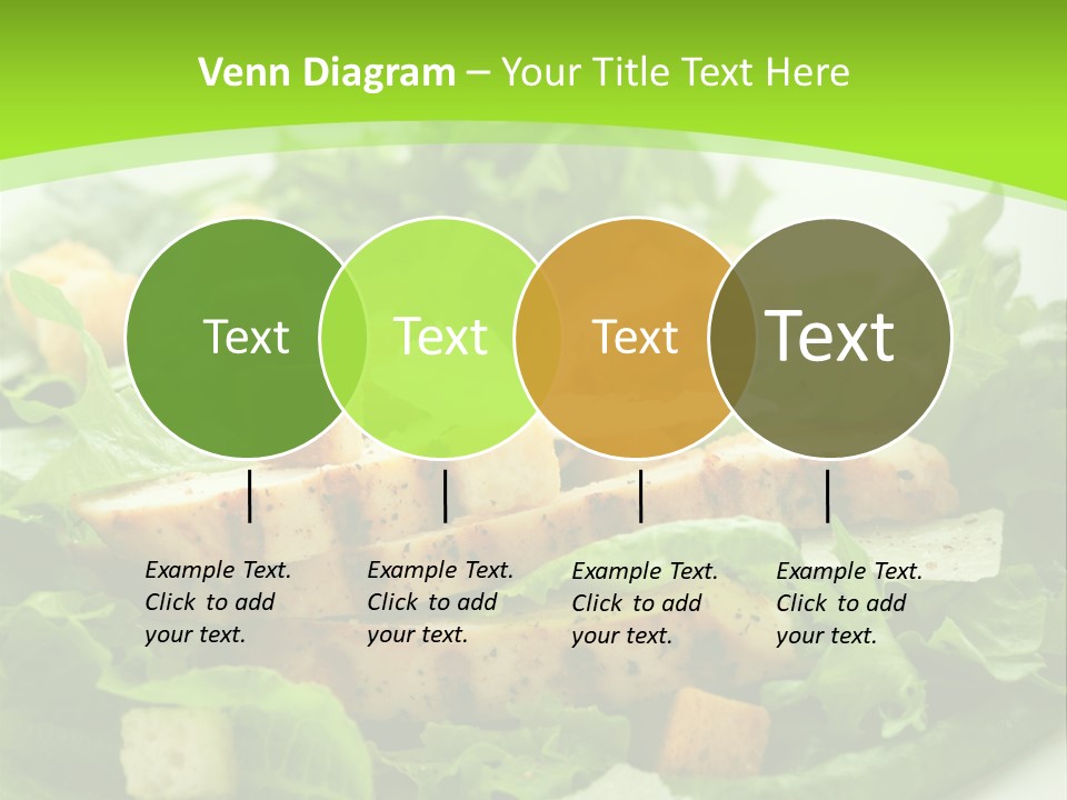 A White Plate Topped With A Salad Covered In Lettuce PowerPoint Template
