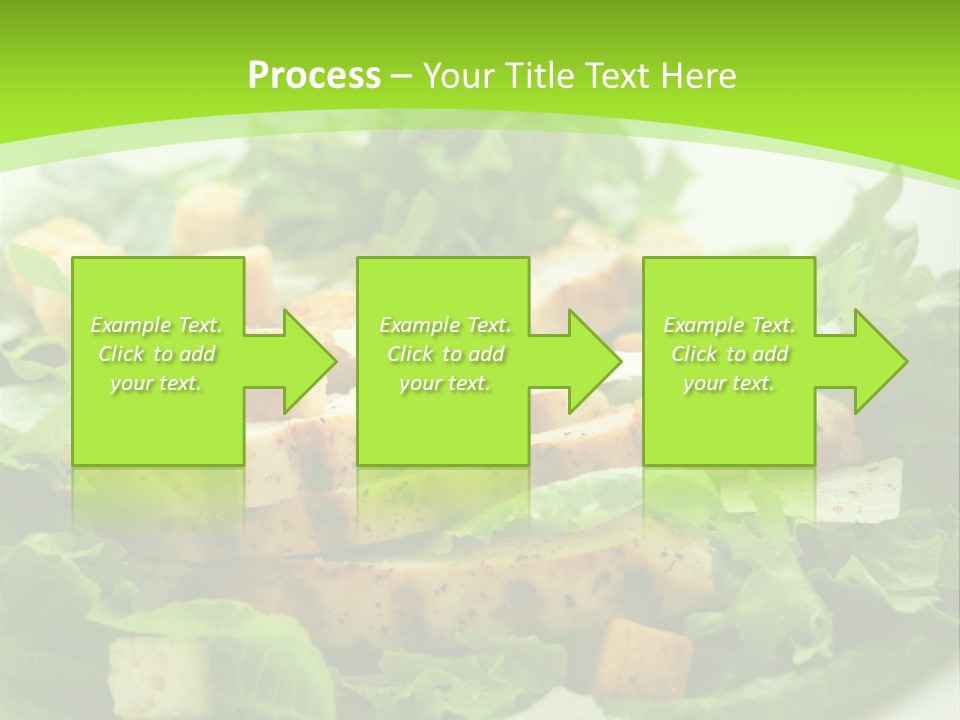 A White Plate Topped With A Salad Covered In Lettuce PowerPoint Template