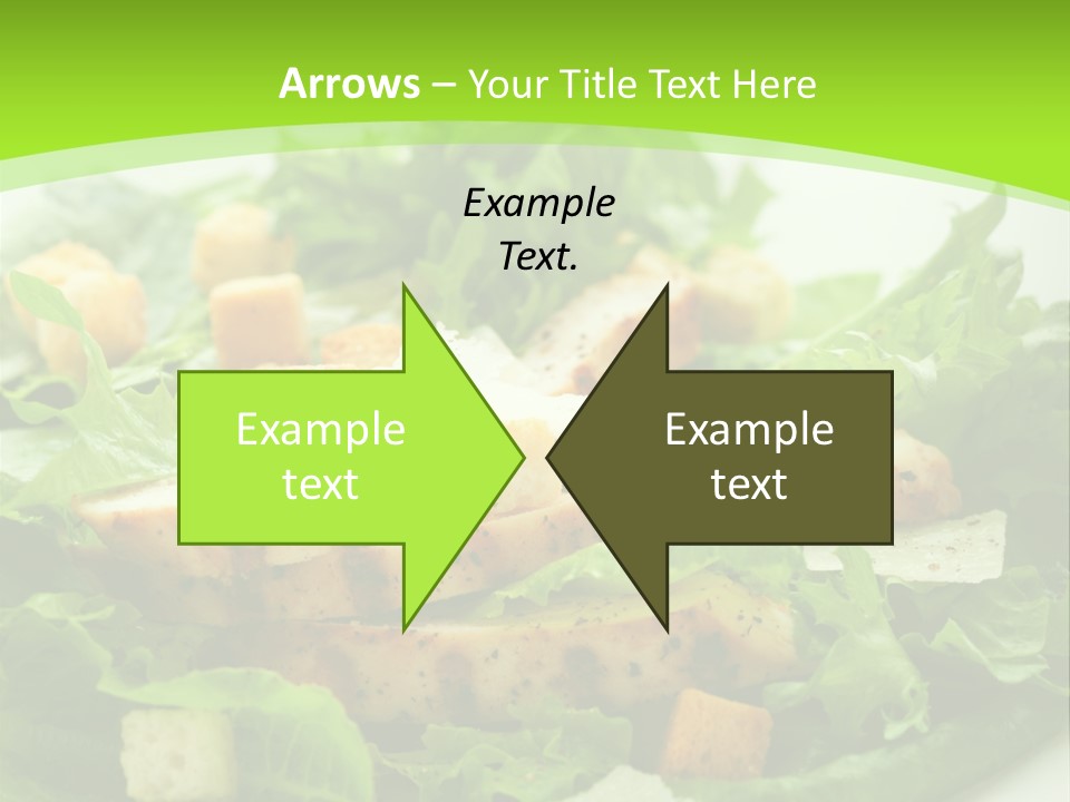 A White Plate Topped With A Salad Covered In Lettuce PowerPoint Template