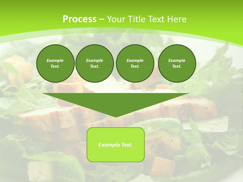 A White Plate Topped With A Salad Covered In Lettuce PowerPoint Template