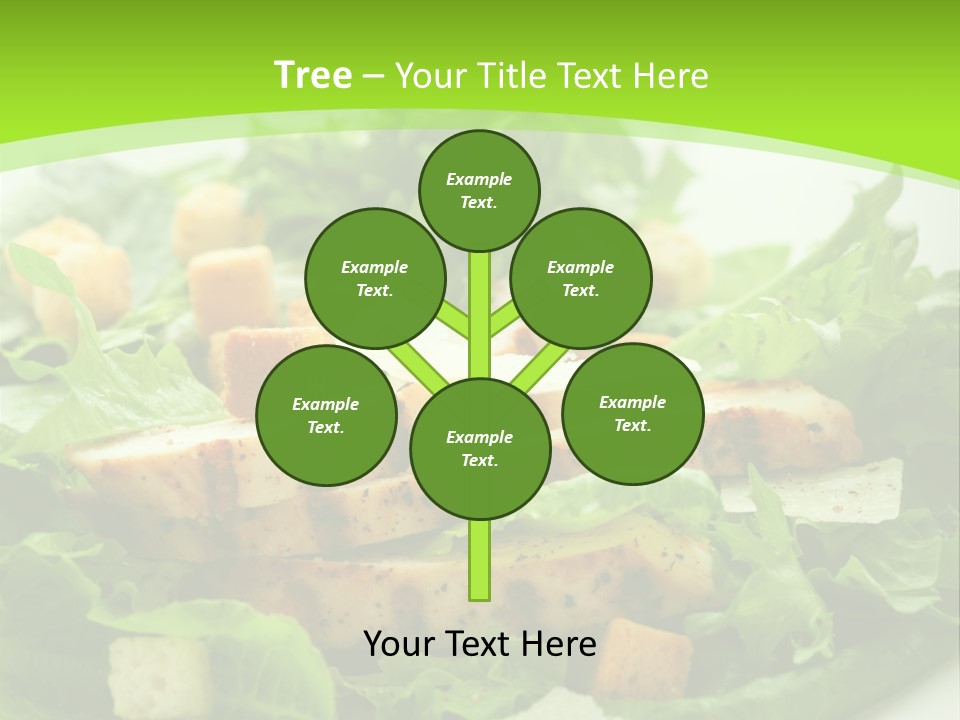 A White Plate Topped With A Salad Covered In Lettuce PowerPoint Template