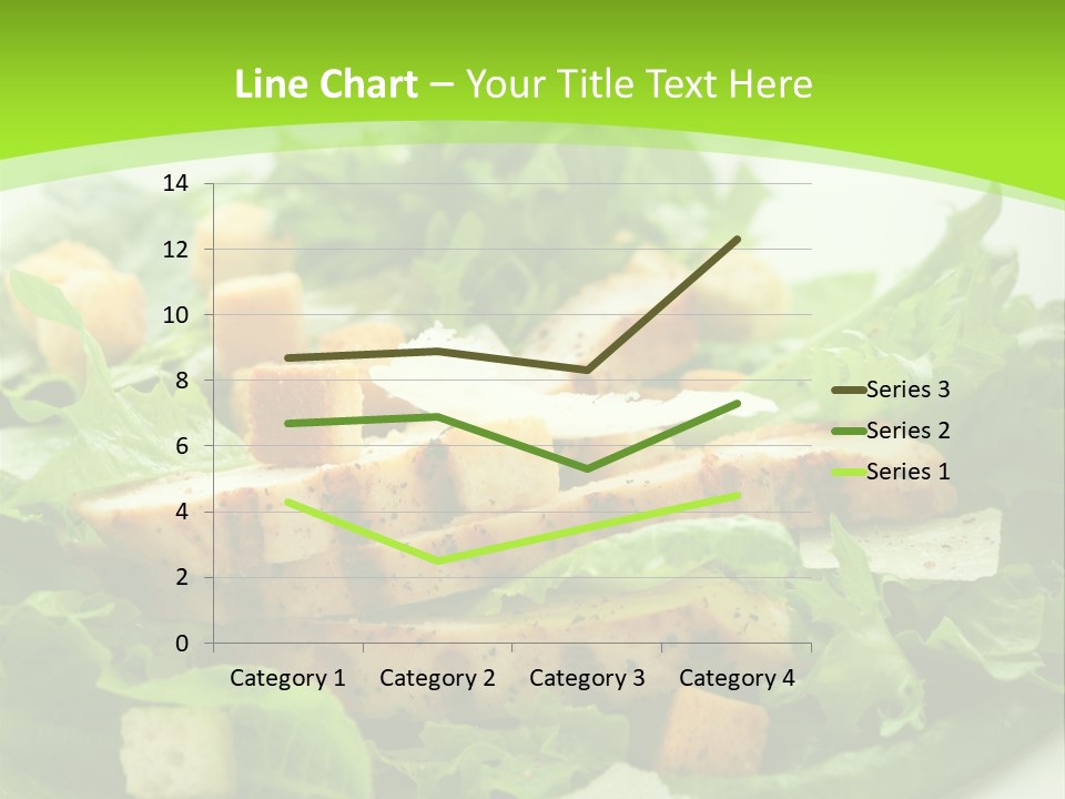 A White Plate Topped With A Salad Covered In Lettuce PowerPoint Template