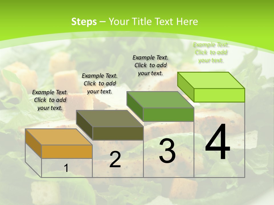 A White Plate Topped With A Salad Covered In Lettuce PowerPoint Template
