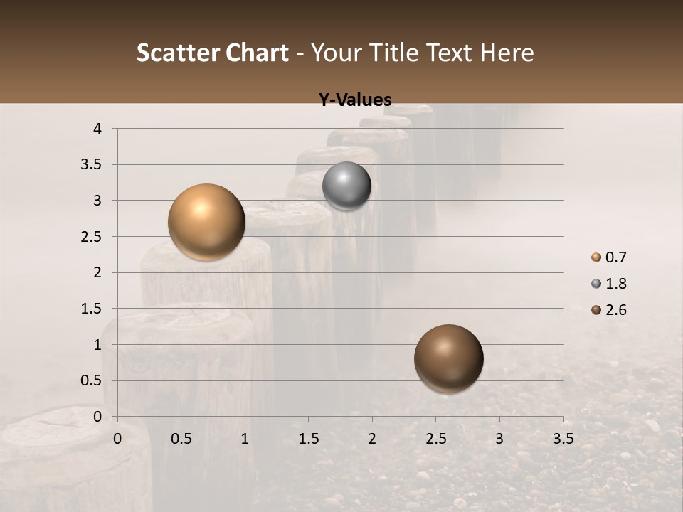A Row Of Wooden Logs Sitting On Top Of A Beach PowerPoint Template