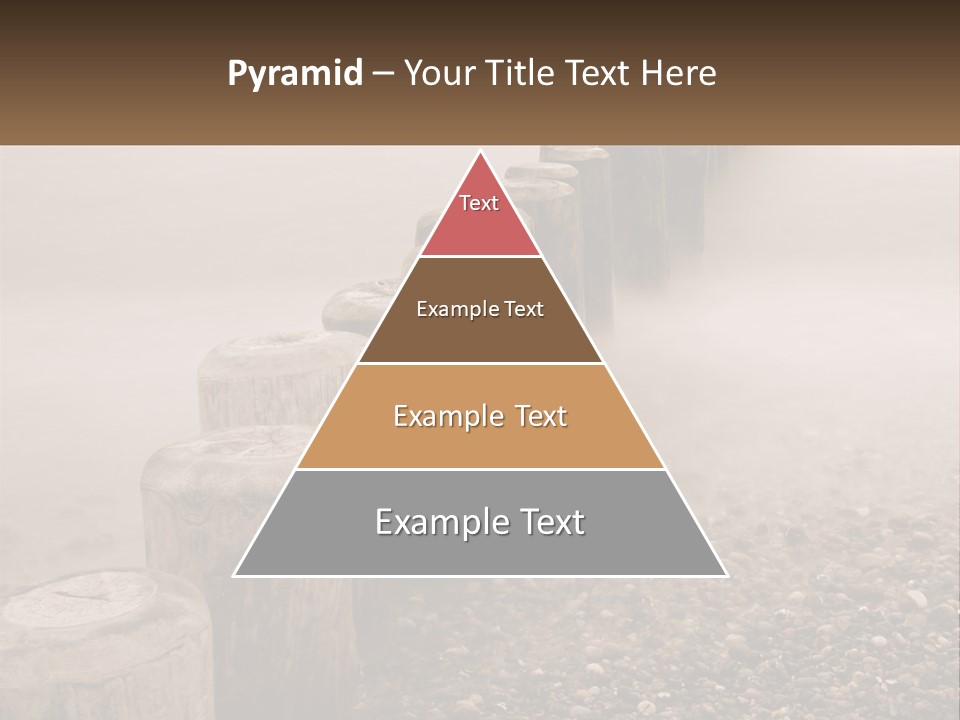 A Row Of Wooden Logs Sitting On Top Of A Beach PowerPoint Template