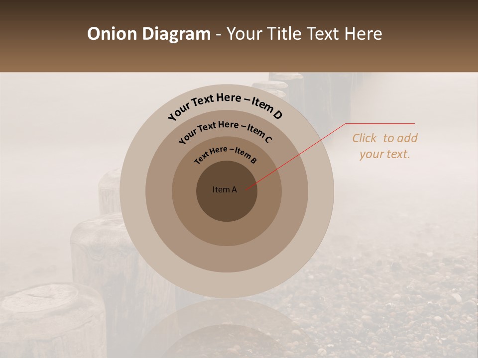 A Row Of Wooden Logs Sitting On Top Of A Beach PowerPoint Template