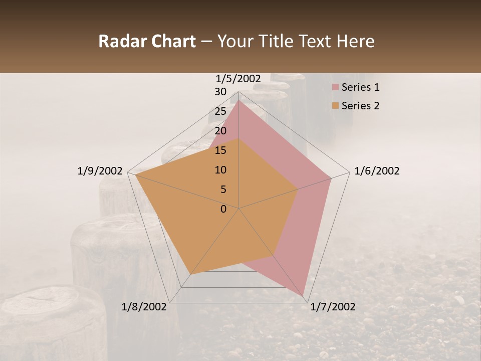 A Row Of Wooden Logs Sitting On Top Of A Beach PowerPoint Template