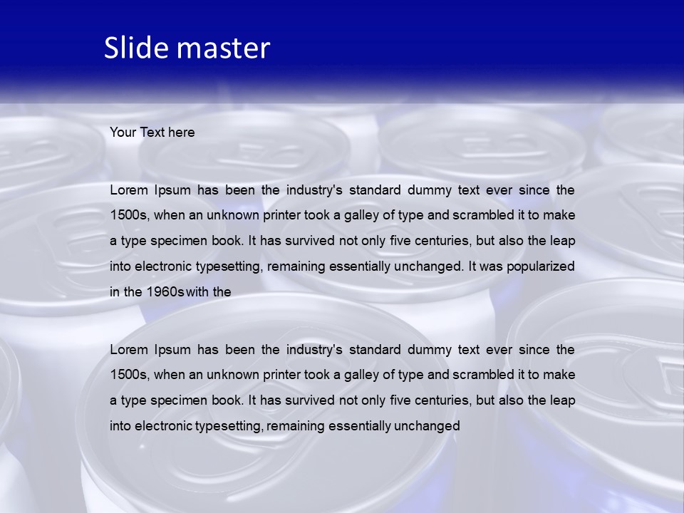 A Large Group Of Soda Cans With The Name Of The Company PowerPoint Template