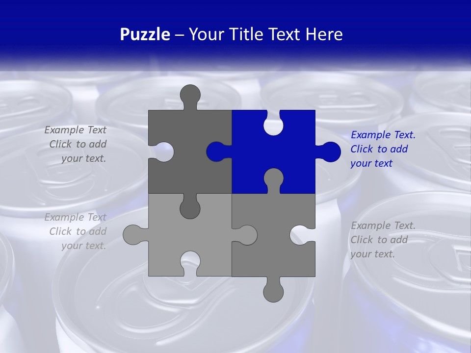 A Large Group Of Soda Cans With The Name Of The Company PowerPoint Template