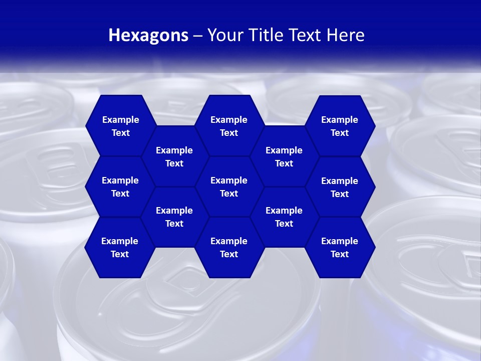 A Large Group Of Soda Cans With The Name Of The Company PowerPoint Template