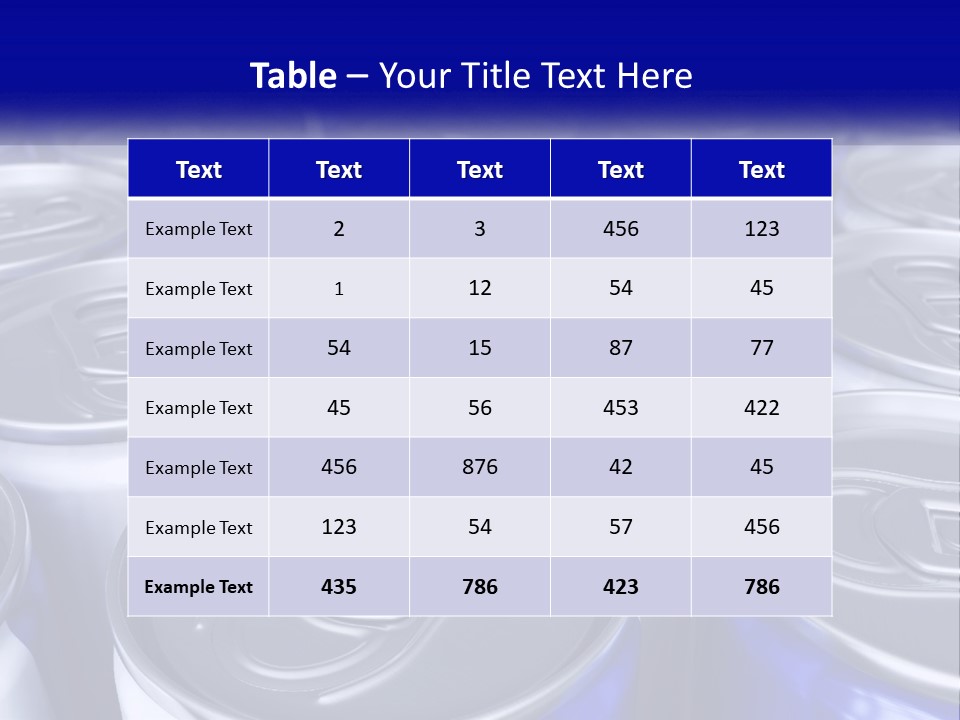 A Large Group Of Soda Cans With The Name Of The Company PowerPoint Template
