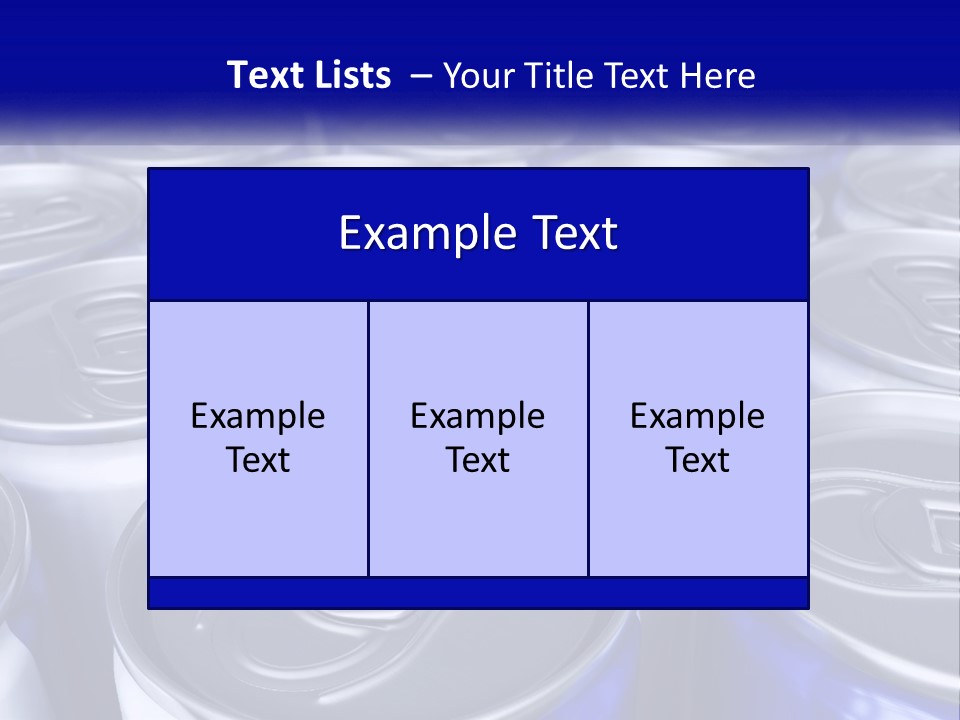 A Large Group Of Soda Cans With The Name Of The Company PowerPoint Template