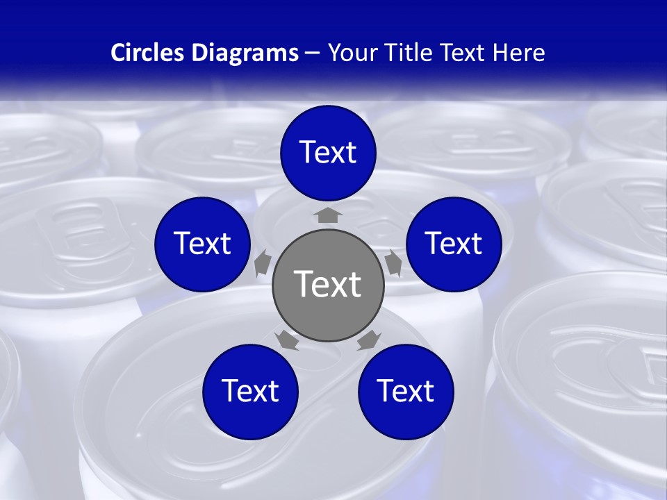 A Large Group Of Soda Cans With The Name Of The Company PowerPoint Template