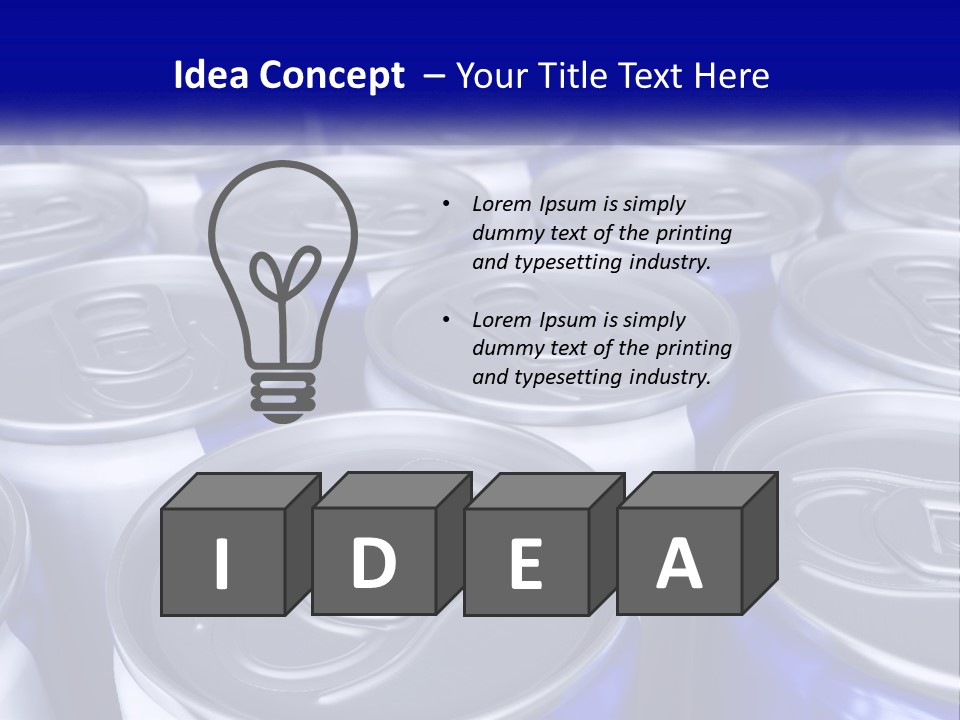 A Large Group Of Soda Cans With The Name Of The Company PowerPoint Template