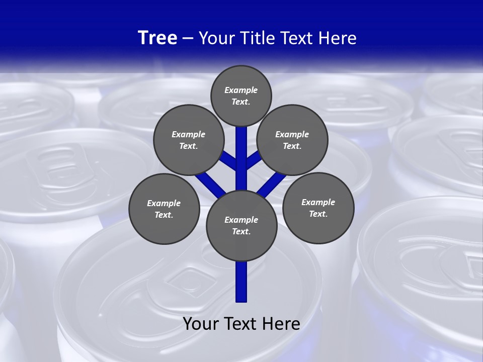 A Large Group Of Soda Cans With The Name Of The Company PowerPoint Template