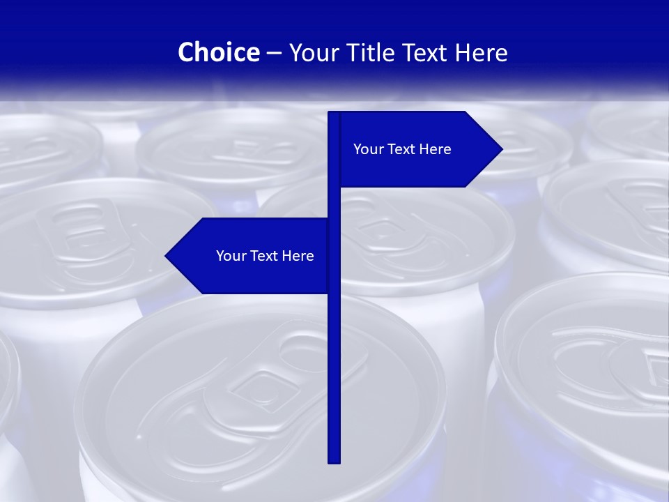 A Large Group Of Soda Cans With The Name Of The Company PowerPoint Template
