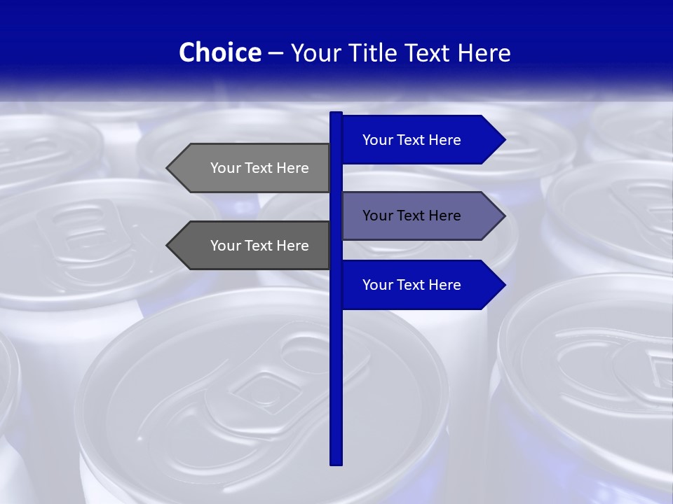 A Large Group Of Soda Cans With The Name Of The Company PowerPoint Template