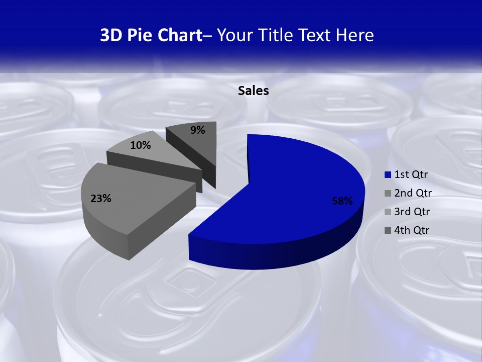 A Large Group Of Soda Cans With The Name Of The Company PowerPoint Template