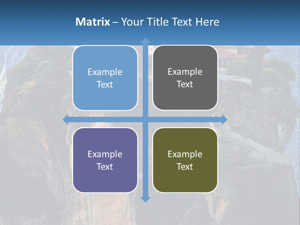 A Large Cliff With A House On Top Of It PowerPoint Template