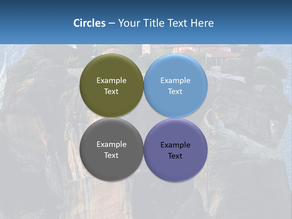 A Large Cliff With A House On Top Of It PowerPoint Template