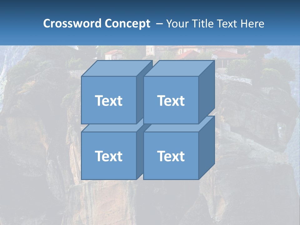 A Large Cliff With A House On Top Of It PowerPoint Template