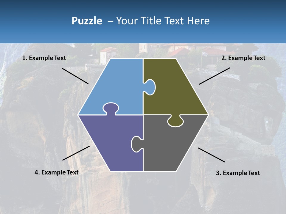 A Large Cliff With A House On Top Of It PowerPoint Template