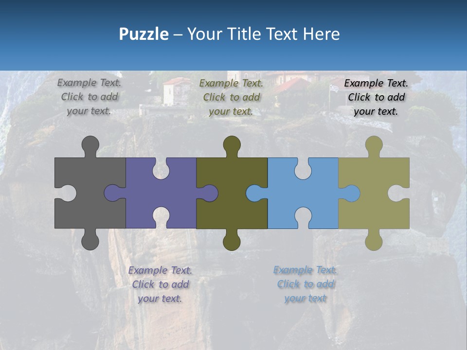 A Large Cliff With A House On Top Of It PowerPoint Template