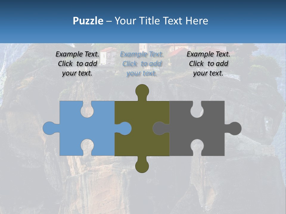 A Large Cliff With A House On Top Of It PowerPoint Template