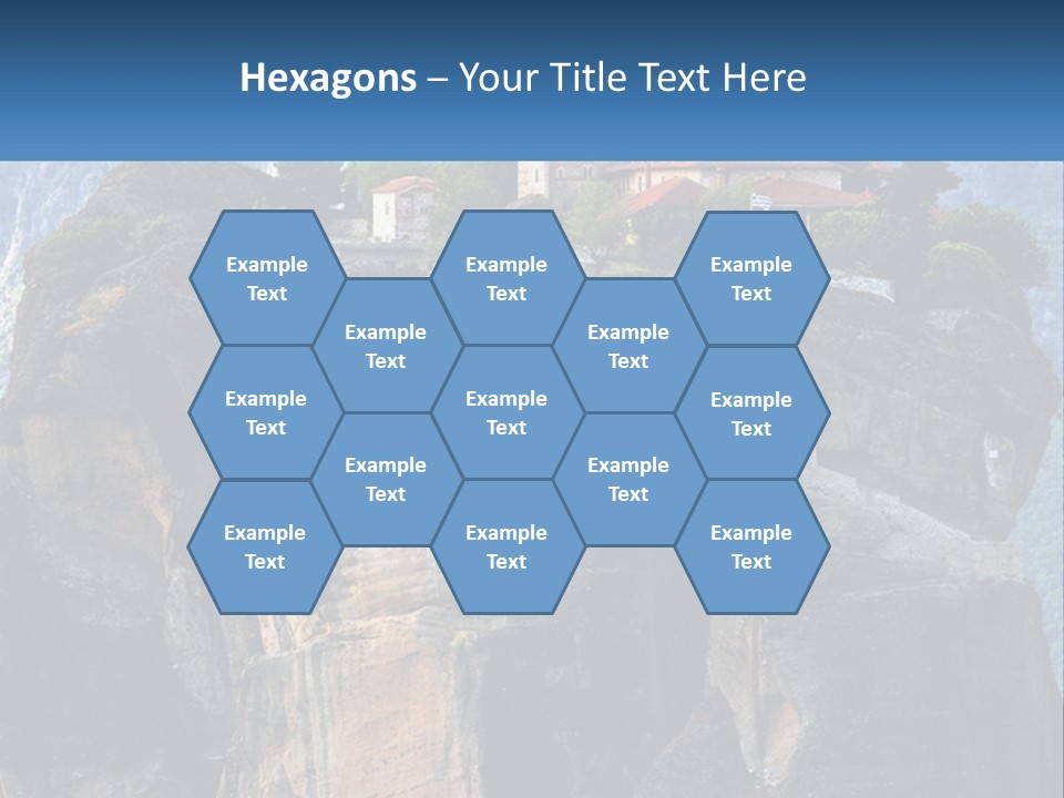 A Large Cliff With A House On Top Of It PowerPoint Template