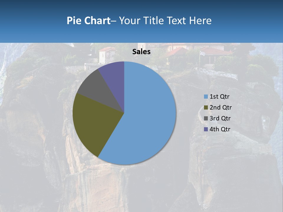 A Large Cliff With A House On Top Of It PowerPoint Template