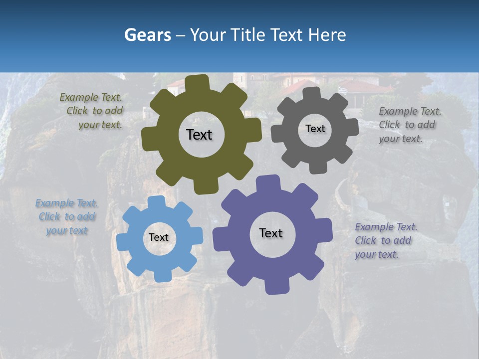 A Large Cliff With A House On Top Of It PowerPoint Template