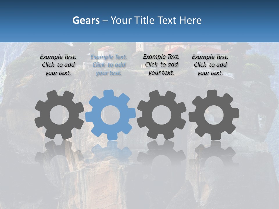 A Large Cliff With A House On Top Of It PowerPoint Template