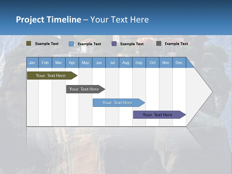 A Large Cliff With A House On Top Of It PowerPoint Template