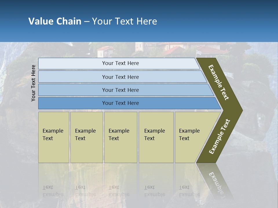 A Large Cliff With A House On Top Of It PowerPoint Template