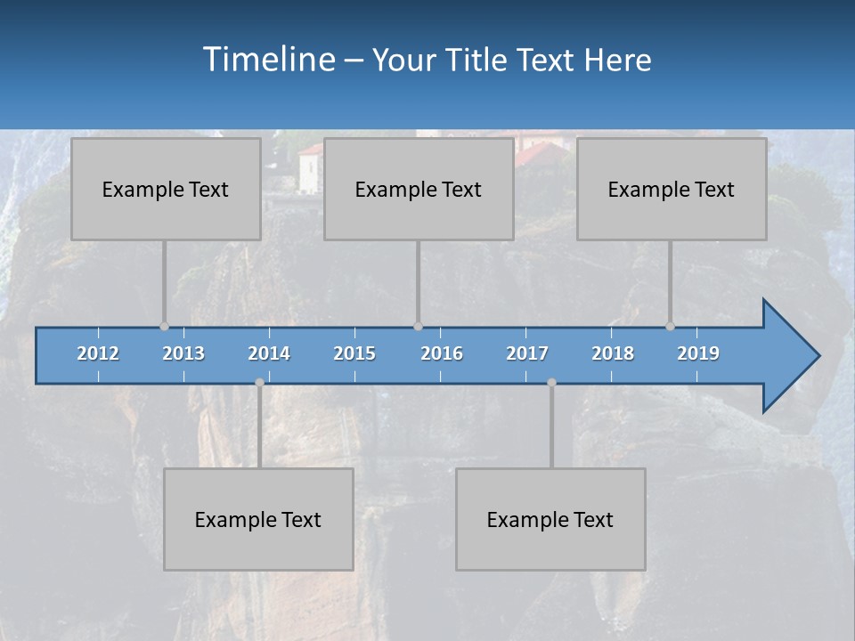 A Large Cliff With A House On Top Of It PowerPoint Template