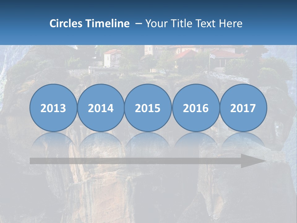 A Large Cliff With A House On Top Of It PowerPoint Template