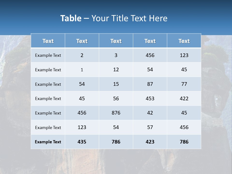 A Large Cliff With A House On Top Of It PowerPoint Template