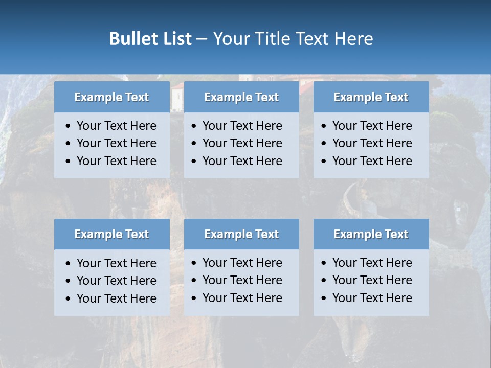 A Large Cliff With A House On Top Of It PowerPoint Template
