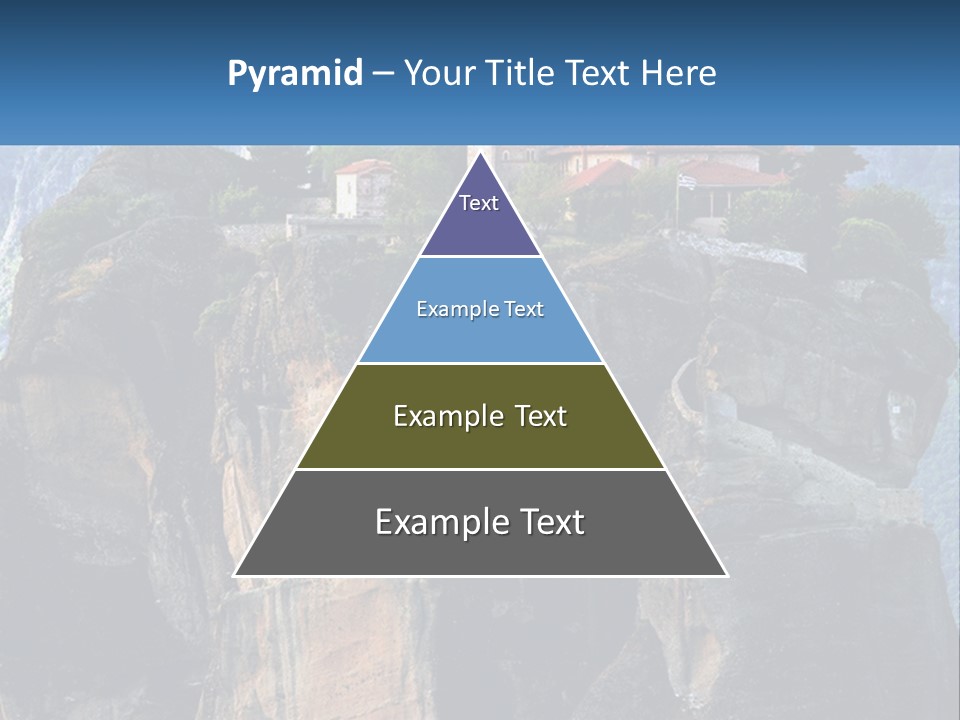 A Large Cliff With A House On Top Of It PowerPoint Template